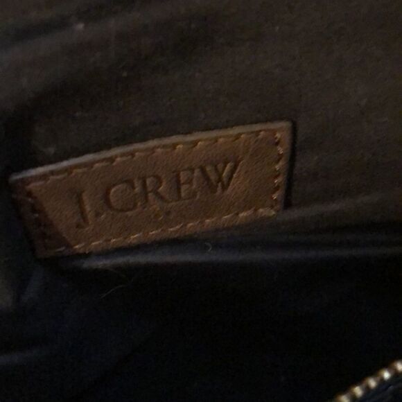 J.crew navy and white striped clutch NWOT - Picture 2 of 3